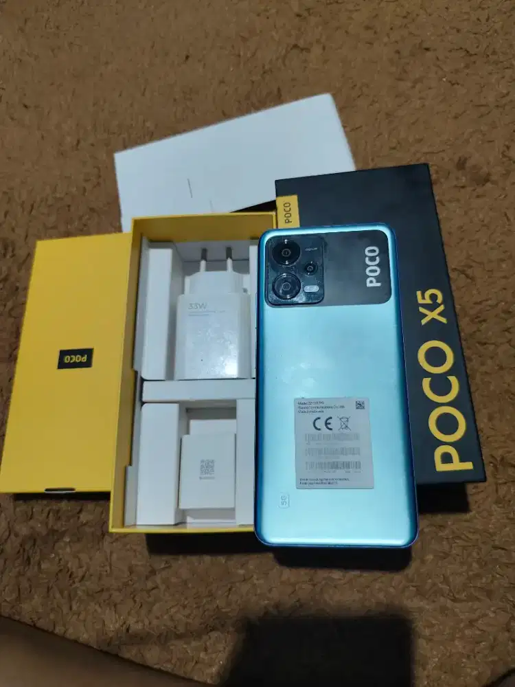 Poco x5 5G ram 6/128 gb second fullset ori HARGA PAS