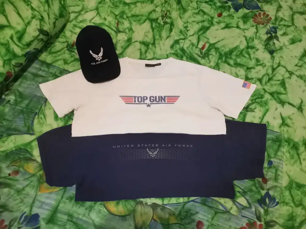 Kaos Film Bioskop TOP GUN/ Putih Bersih/ COTTON ON/ XXL (OFFICIAL)