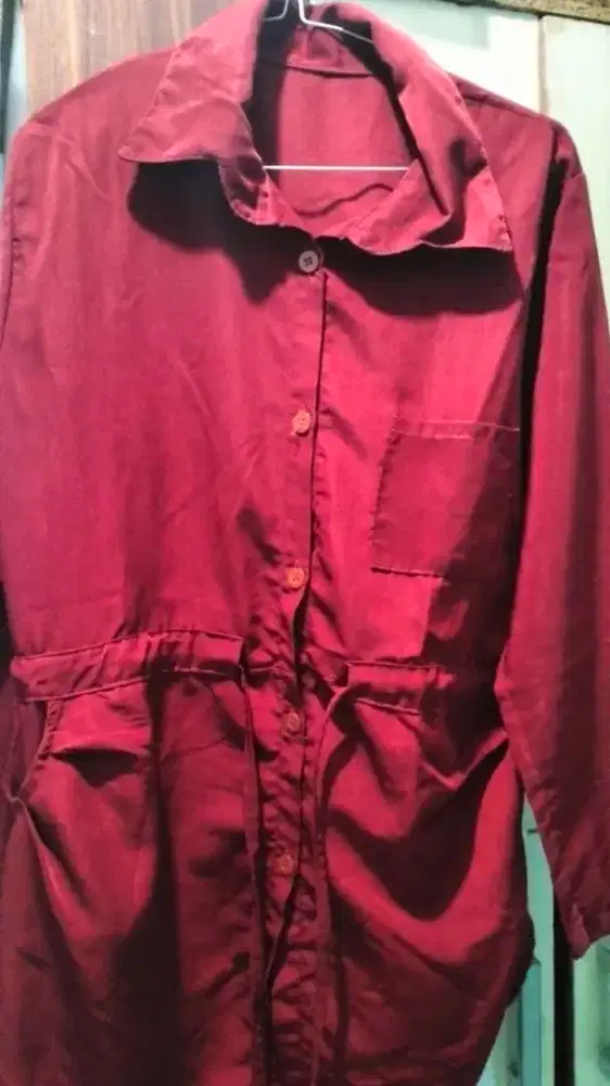 Blouse warna Maroon size L