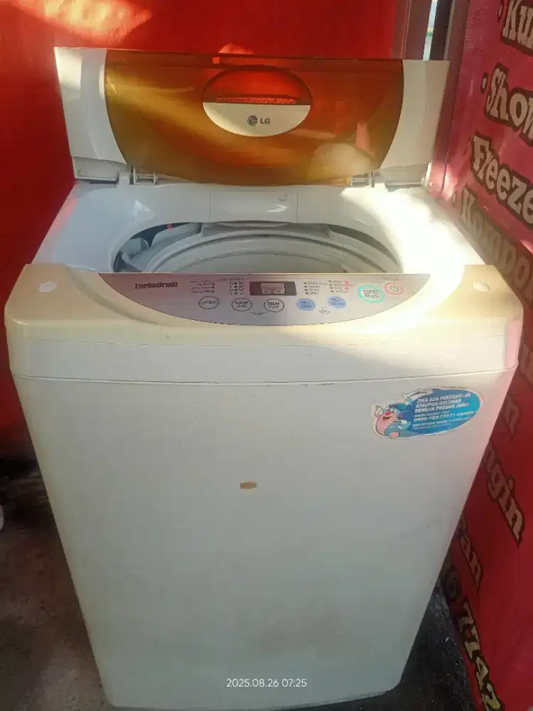 Mesin cuci LG Top loading 1 tabung sawangan pasir putih