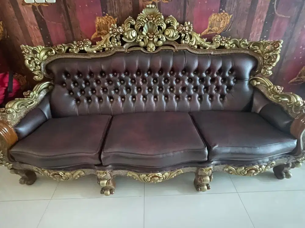 SOFA BARCELONA FULL SET JATI UKIRAN JEPARA MEWAH