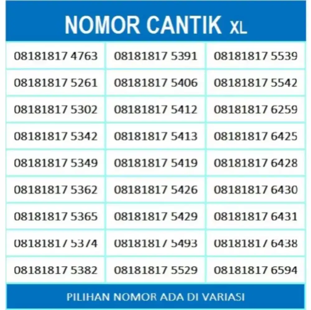 Cek Kartu Perdana Nomor Cantik XL Suport 4G Dan 5G Segel # X2 dengan h