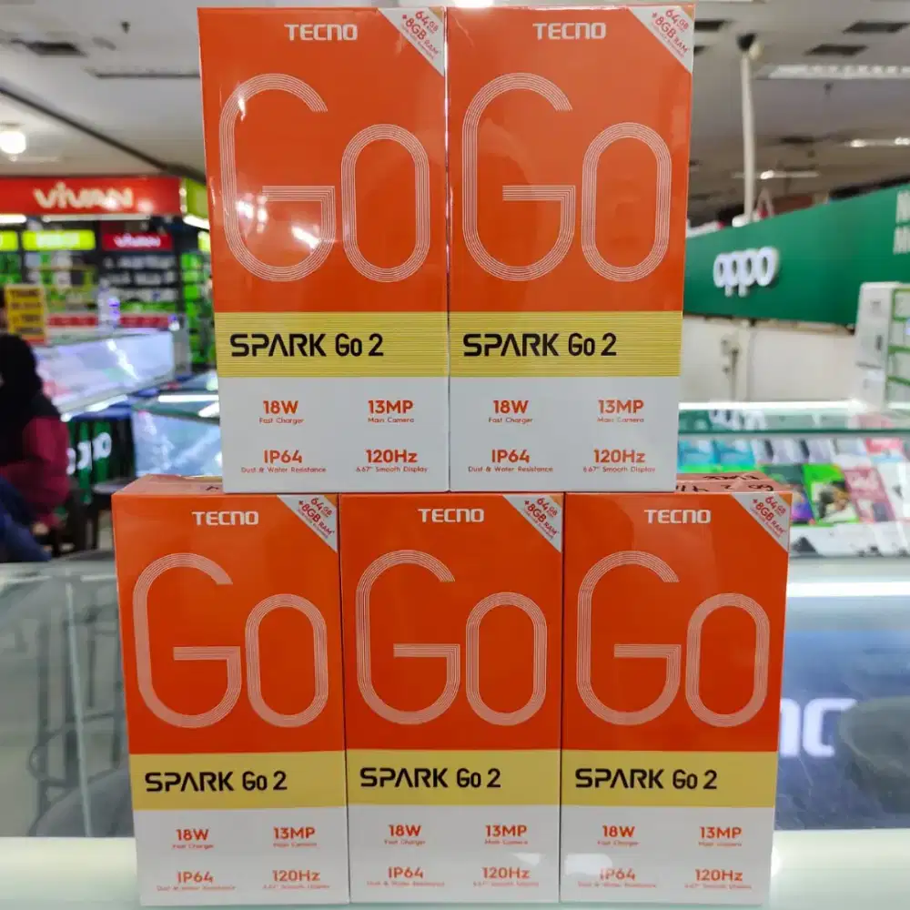 Tecno Spark Go 2 ram 4gb+4gb/64gb baru garansi resmi harga Promo