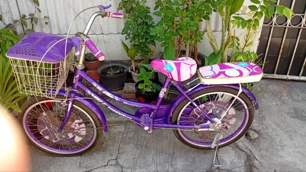 Sepeda anak perempuan warna ungu - sidoarjo