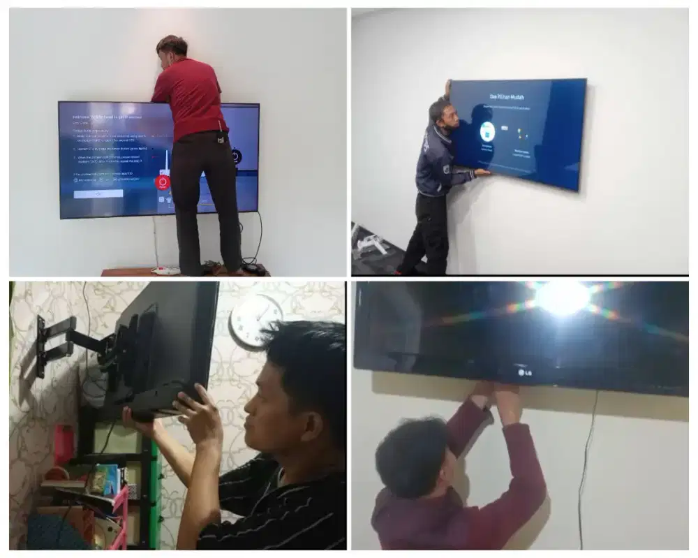 Pasangkan bracket dan Braket plus pasang terima rapih braket led tv