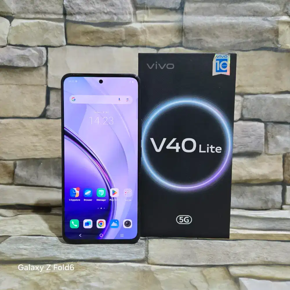 Vivo V40 Lite 5G 8/256 Black Fulset segel mulus 95% Garansi