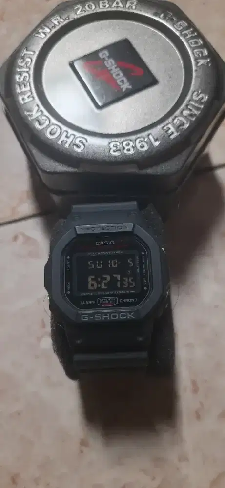 Jam G shock original dw 5600 bb