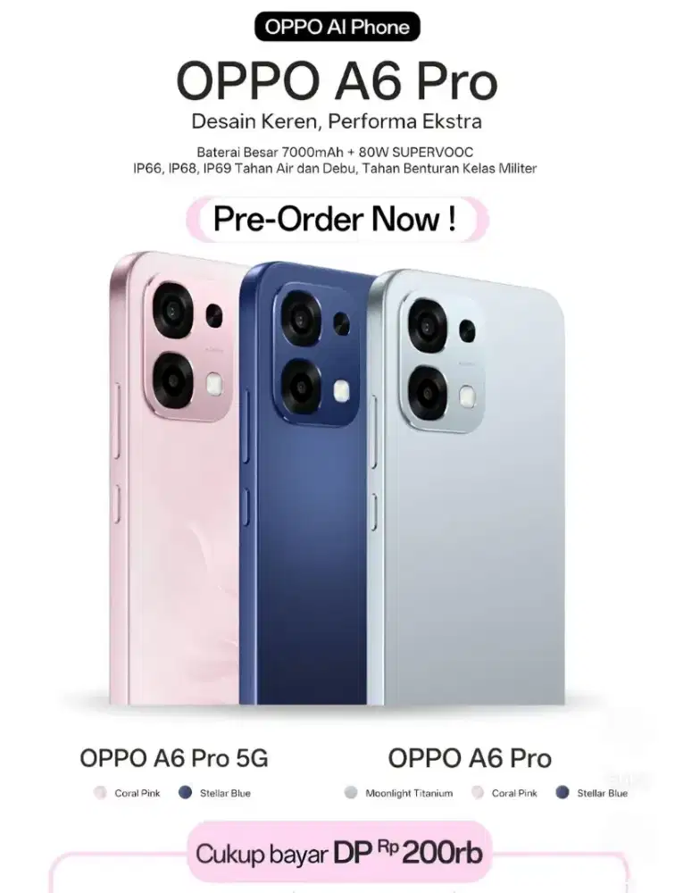 Pre-Order OPPO A6Pro terbaru garansi resmi