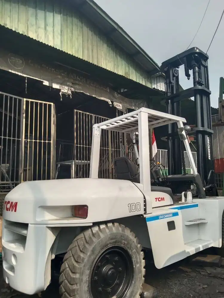 Forklift TCM 10 Ton,Tiang 5 Meter,Matic,Isuzu 6BG1,Tahun 2014