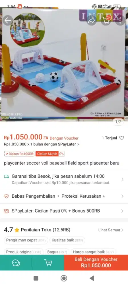 Mainan anak playcenter soccer voli baseball field sport