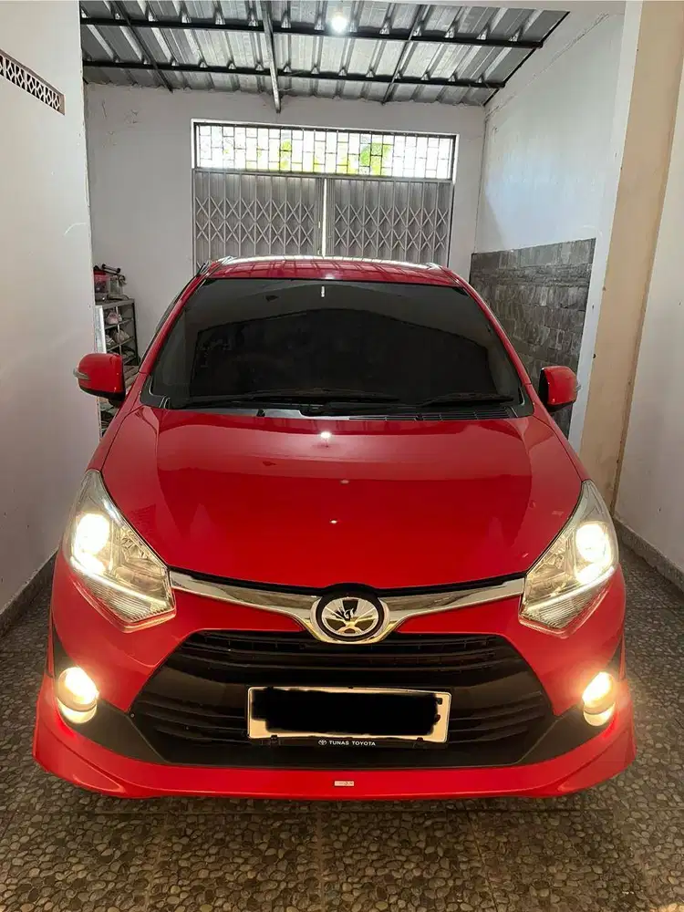 seken Toyota Agya 2019 merah cantik