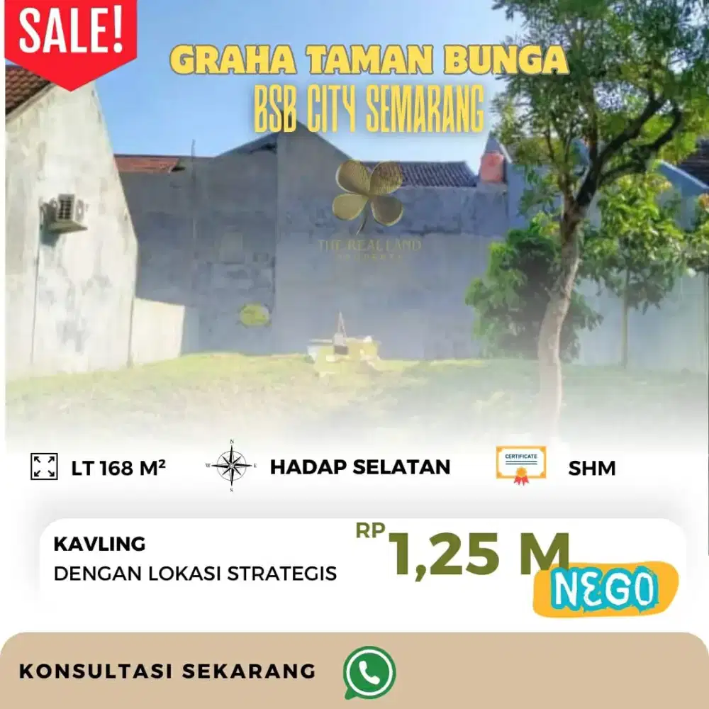 KAVLING DI GTB KAWASAN BSB SEMARANG SHM READY