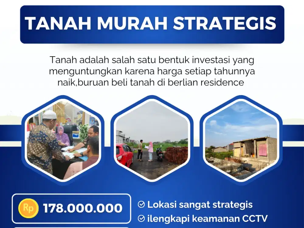 TANAH MURAH SIAP BANGUN DAN STRATEGIS CEPAT SUDAH SHM