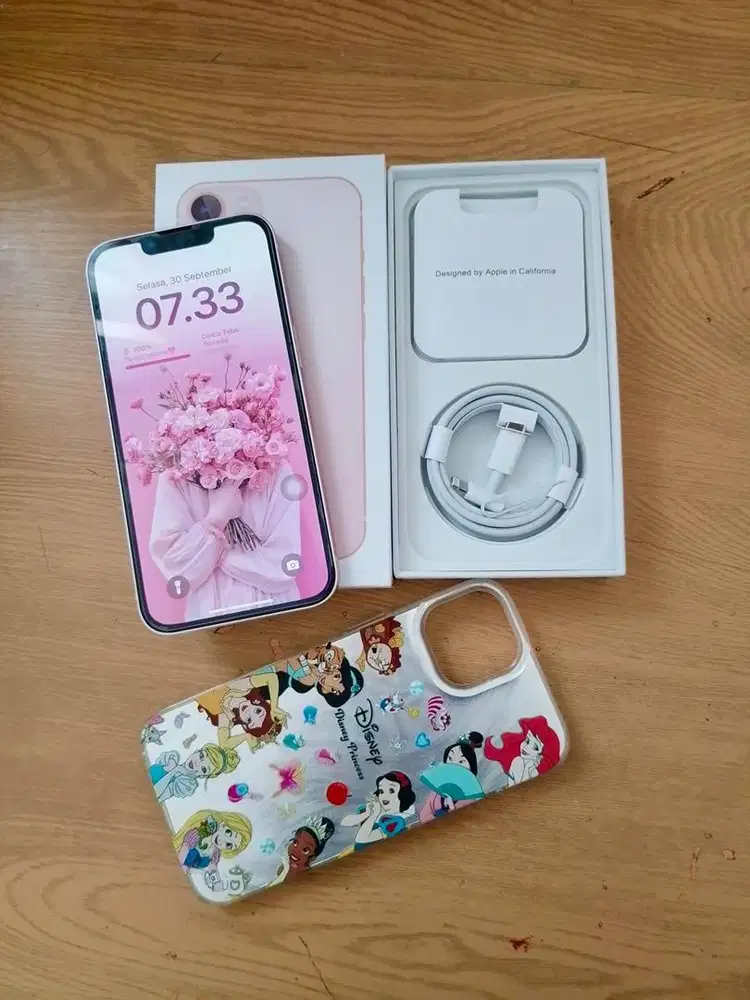 Iphone 13 128gb Lengkap Pink Mulus