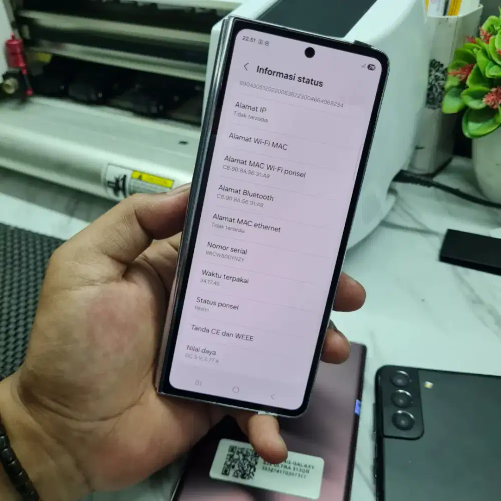 SAMSUNG GALAXY Z FOLD5 12/512 SEIN SECOND RESMI ORIGINAL
