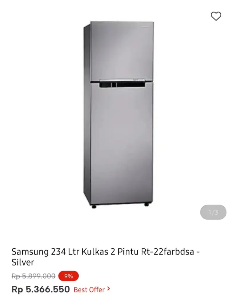 KULKAS SAMSUNG 2 PINTU 234 LITER