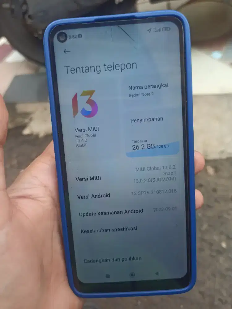 redmi note 9 6/128gb masih mulus