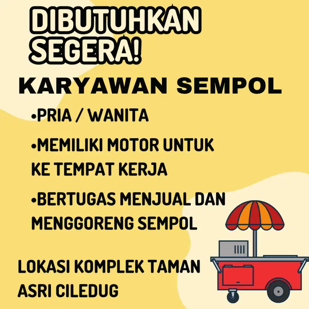 Lowongan kerja pegawai sempol