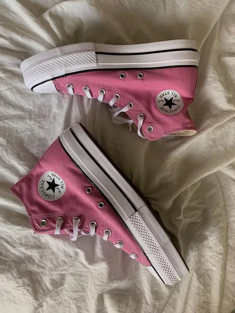 Converse all star pink platform hightop