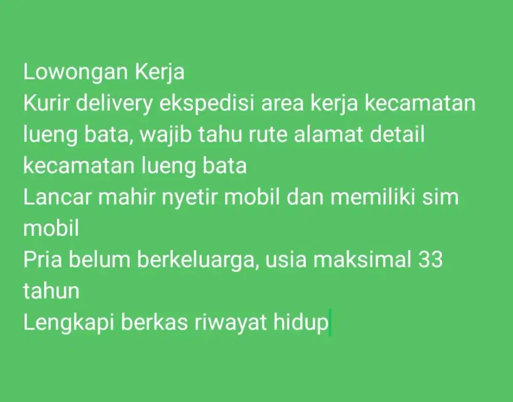 Kurir paket mobil