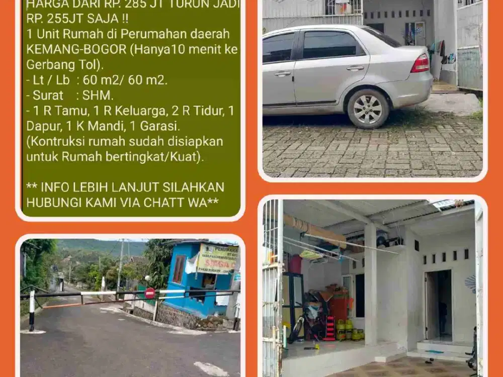 Rumah murah di dalam komplek dengan suasana aman dan tentram strategis 15 menit ke gerbang tol di Pabuaran - Kemang - Bogor 02