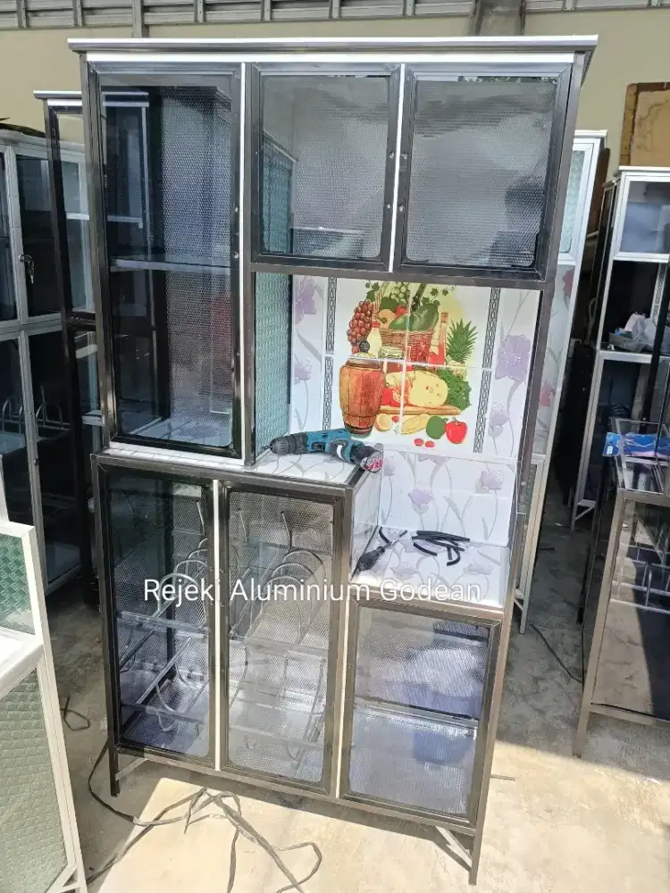 Rak kompor aluminium Bawah keramik