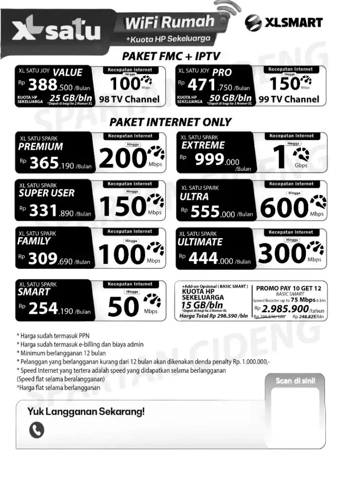 Pemasangan internet wifi XL satu
