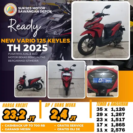 CASH KREDIT HONDA NEW VARIO 125 KEYLES TH 2025 MULUS BERGARANSI