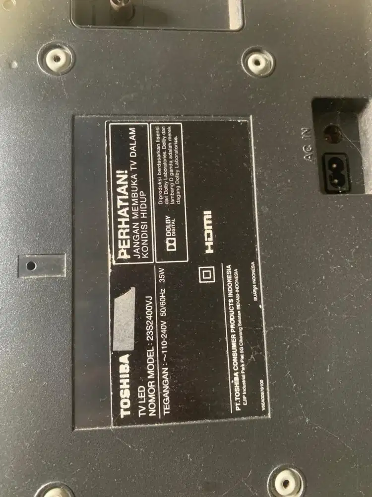 Dijual cepat tv led toshiba 23 inch