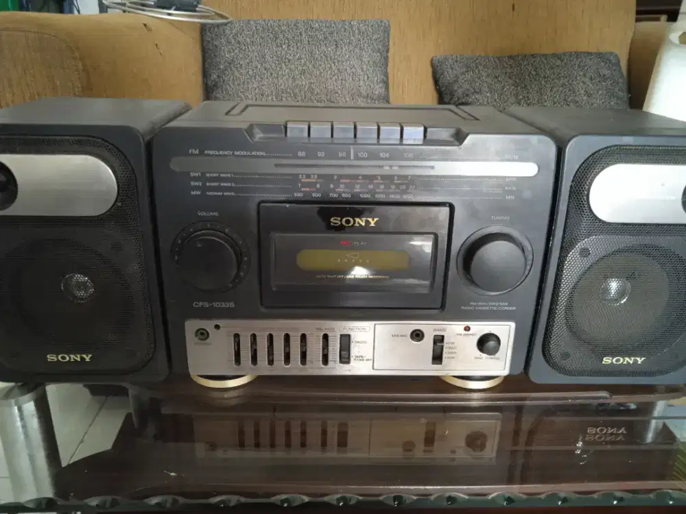 Radio tape compo merk Sony msh ory kondisi radio normal