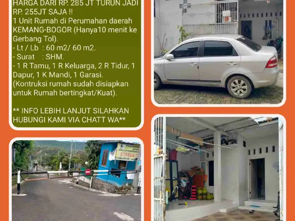 Rumah murah dalam komplek aman tentram 14 menit ke tol di Pabuaran-Kemang-Bogor. 04