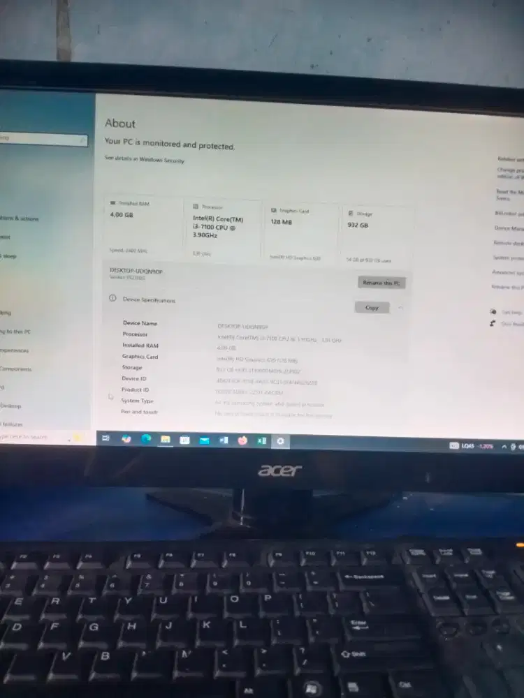 Komputer set acer veriton core i3 7100 3.9ghz