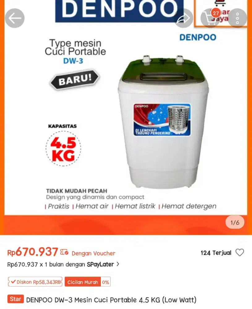 Mesin Cuci Portable