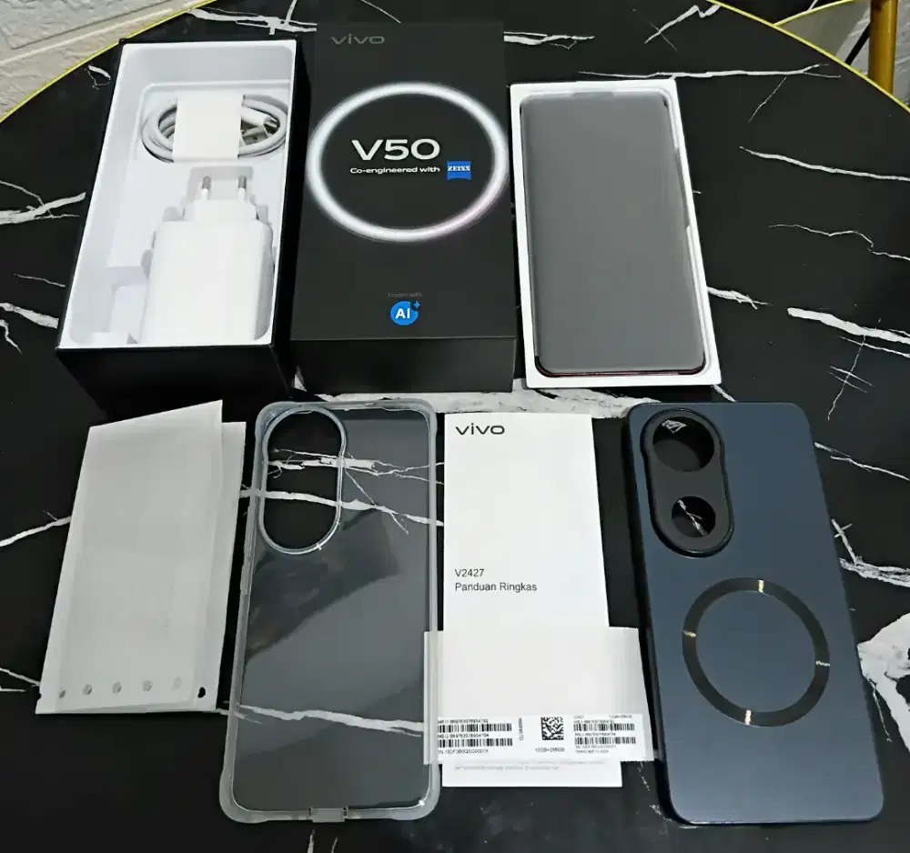 VIVO V50 5G 12GB+256GB Red ISTIMEWA Like New Grs Resmi ON 23/07/26