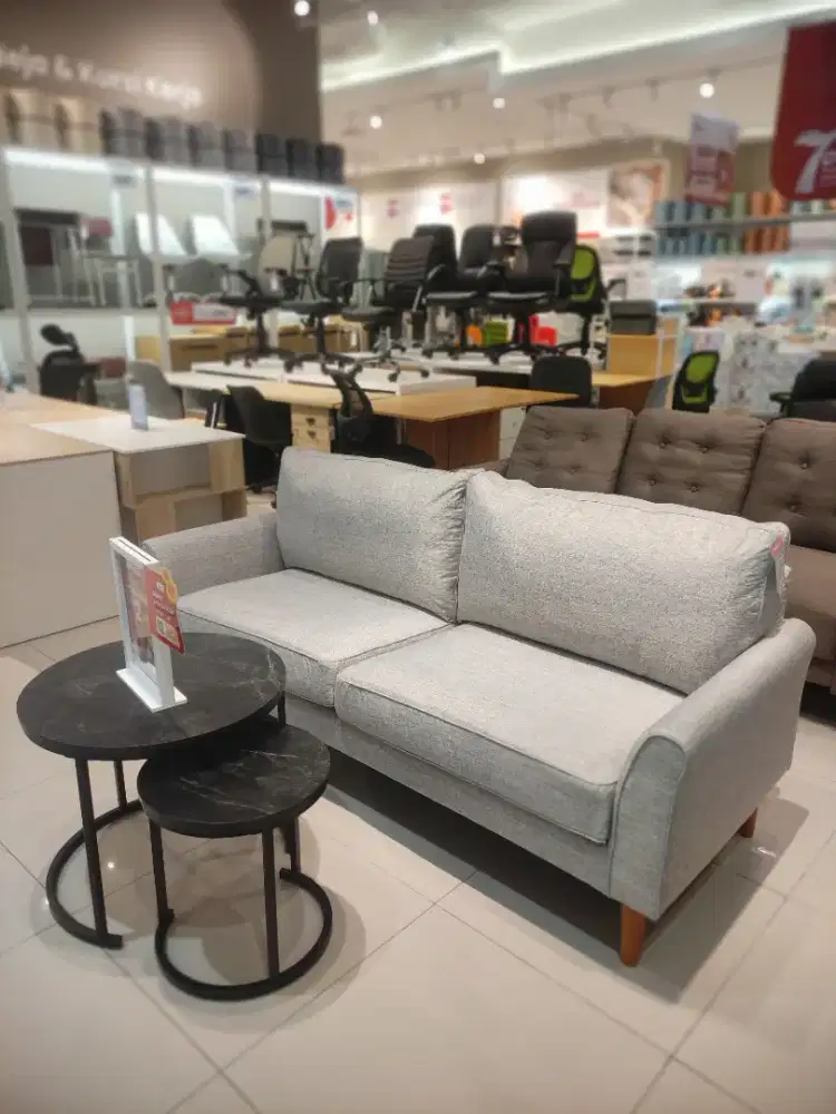 SOFA 3 SEATER AMORA LIGHT GREY