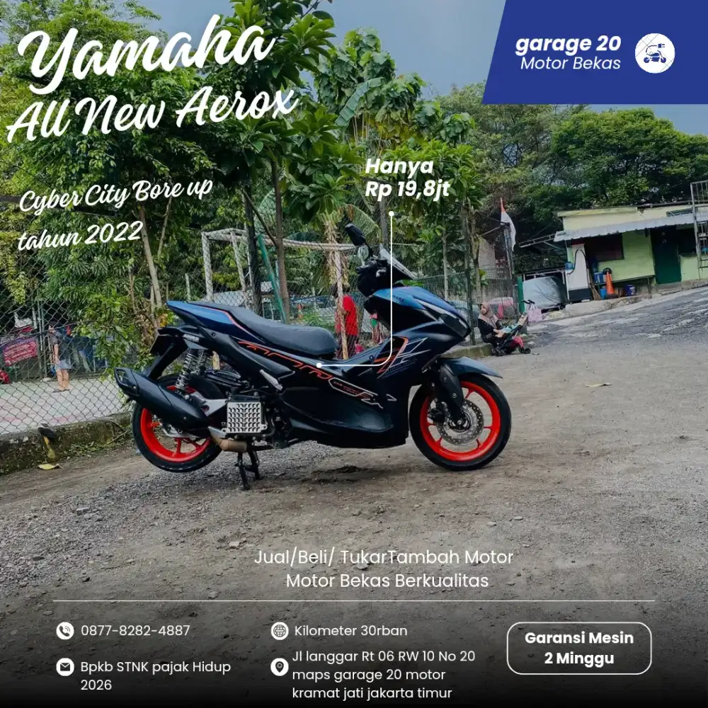 Yamaha Aerox 155cc Cyber City Bore up Modif Tahun 2022 Pajak Hidup