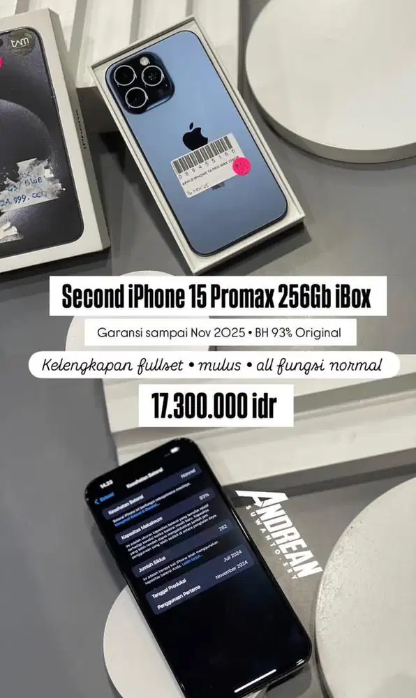 15 Promax 256 gb second Ibox blue