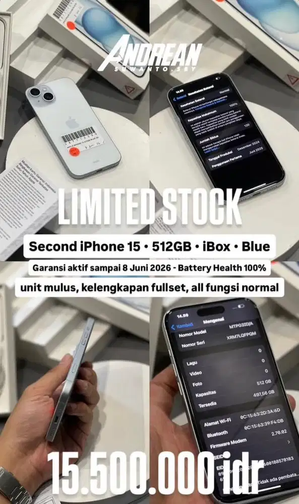 Second Iphone 15 512 gb ibox