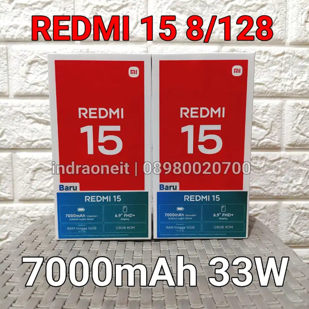 Xiaomi Redmi 15 8/128 7000mAh New BNIB No Repack Garansi Resmi