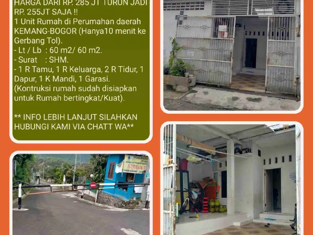 Rumah di jual murah dalam komplek aman tentram strategis di Pabuaran-Kemang-Bogor. 06