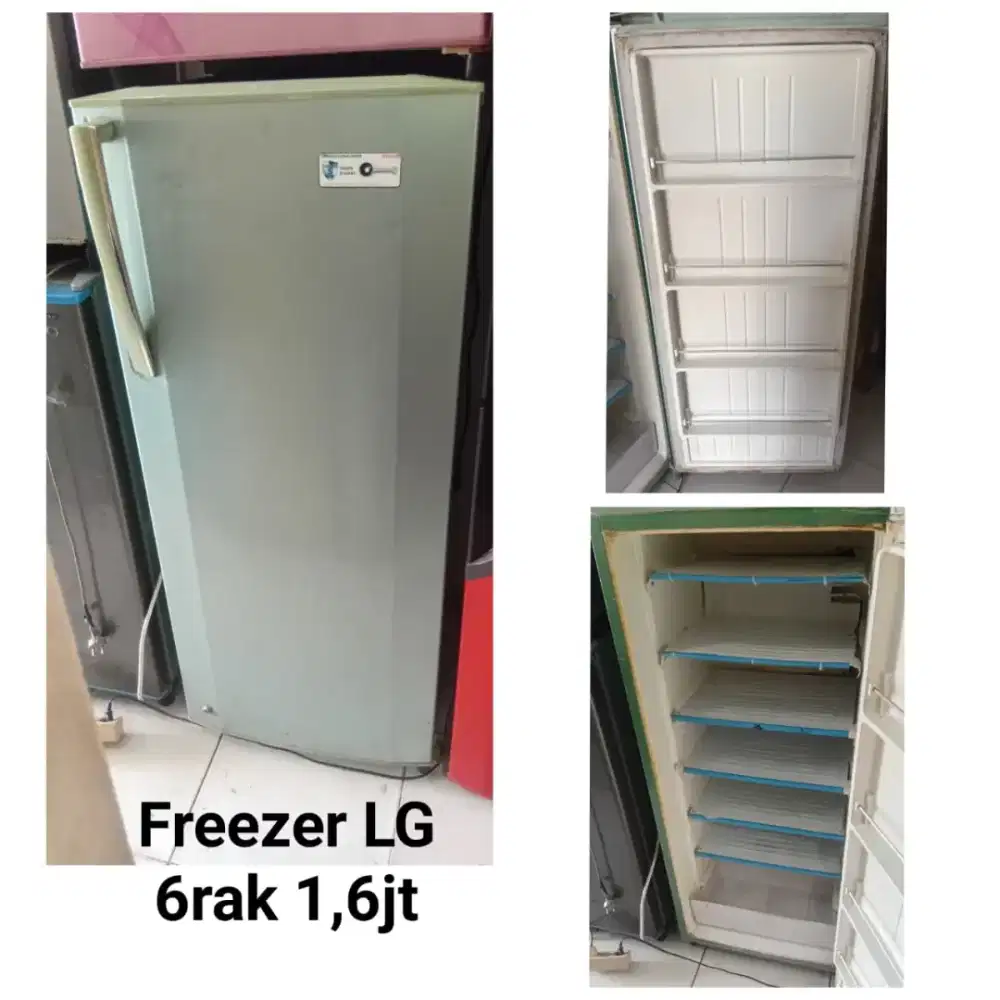 freezer LG 6 rak bekas bergaransi