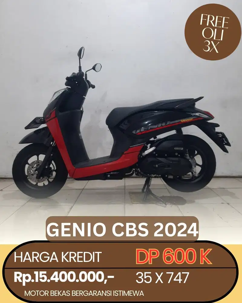 genio cbs 2024 beli motor gratis oli 3x