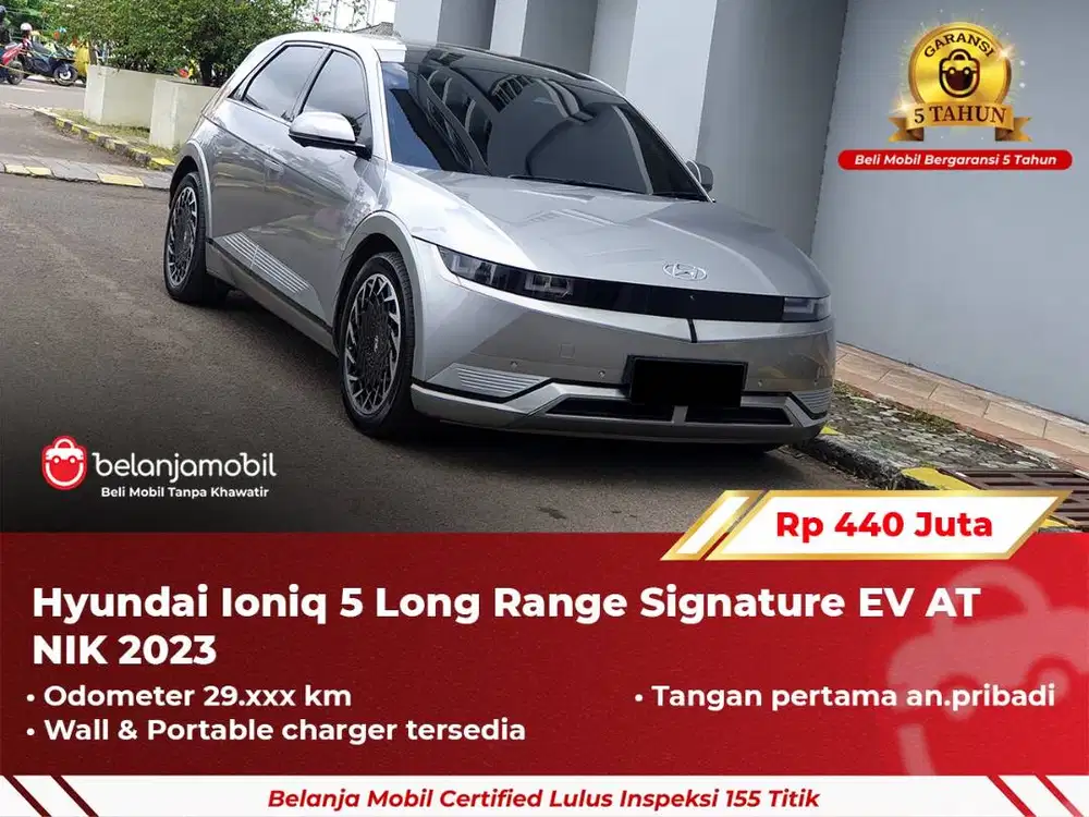 [ GARANSI 5TH ] Hyundai Ioniq 5 Long Range Signature EV AT 2023/2024