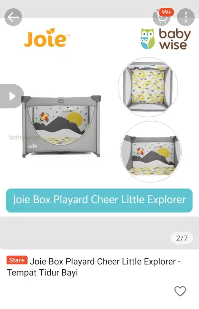 BOX TEMPAT TIDUR BAYI MERK JOIE