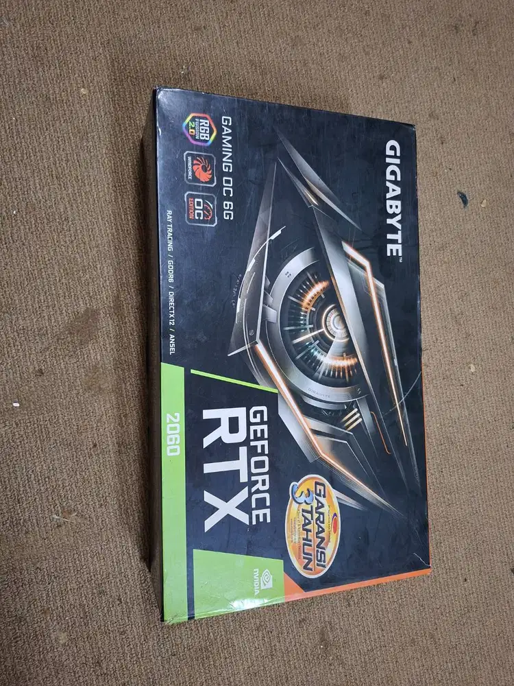 Jual GPU Merek Gigabyte RTX 2060 Gaming OC 6GB 3Fans (3 kipas)