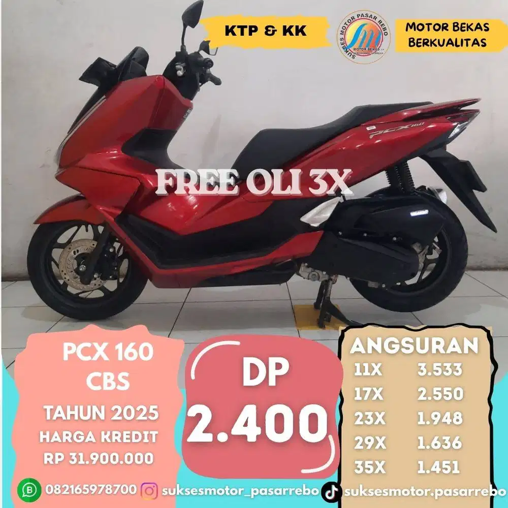 HONDA PCX 160 CBS TAHUN 2025 SIAP PAKAI, MESIN HALUS, BODI MULUS