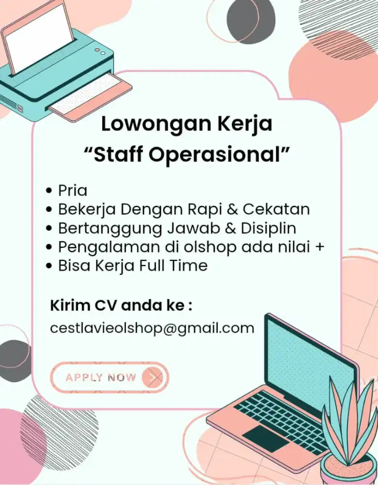 staff operasional toko online