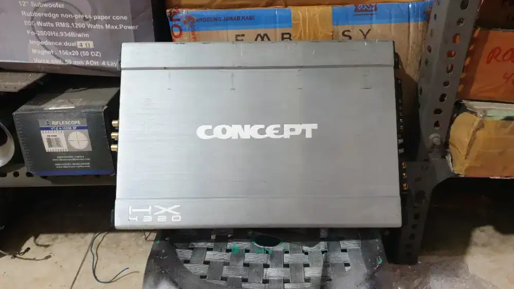 Power amplifier mobil 4channel concept Hx 4320 second bekas normal