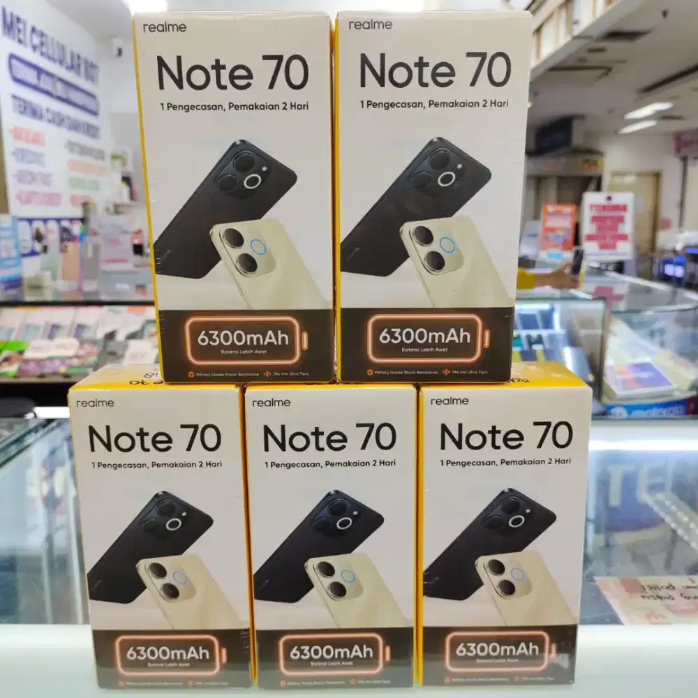 Realme Note 70 ram 4gb+8gb/128gb baru garansi resmi harga Promo