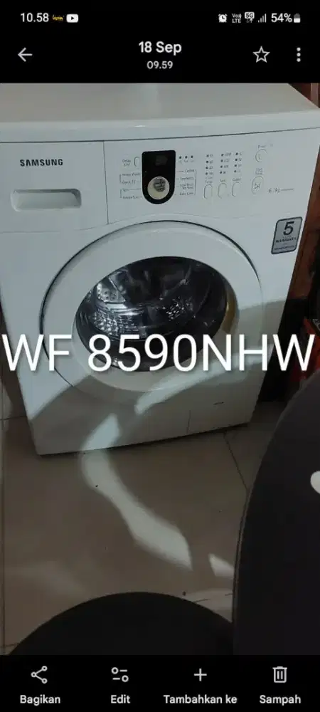 Aneka Mesin cuci kondisi cek ditempat
